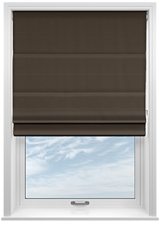 Devonshire, Mocha - Twist&Fit Roman Blind